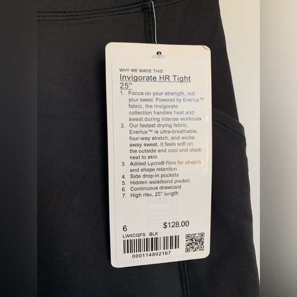 Lululemon Invigorate High-Rise Tight 25" in Black - Picture 3 of 5